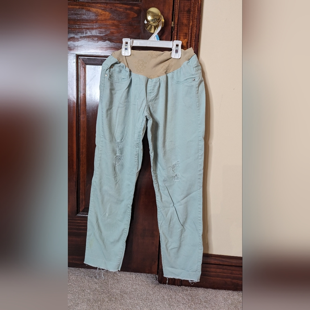 Light teal Maternity jeans Like New